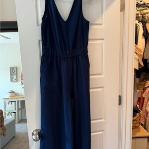 Navy Blue Sleeveless Jumpsuit